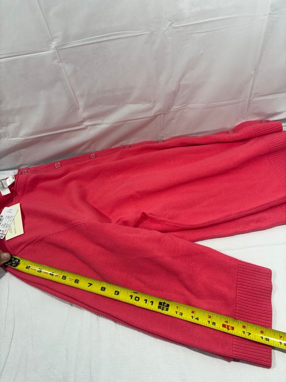 CJ Banks Women’s Cardigan Sweater 1X Red Button Front Plus Size NWT 8