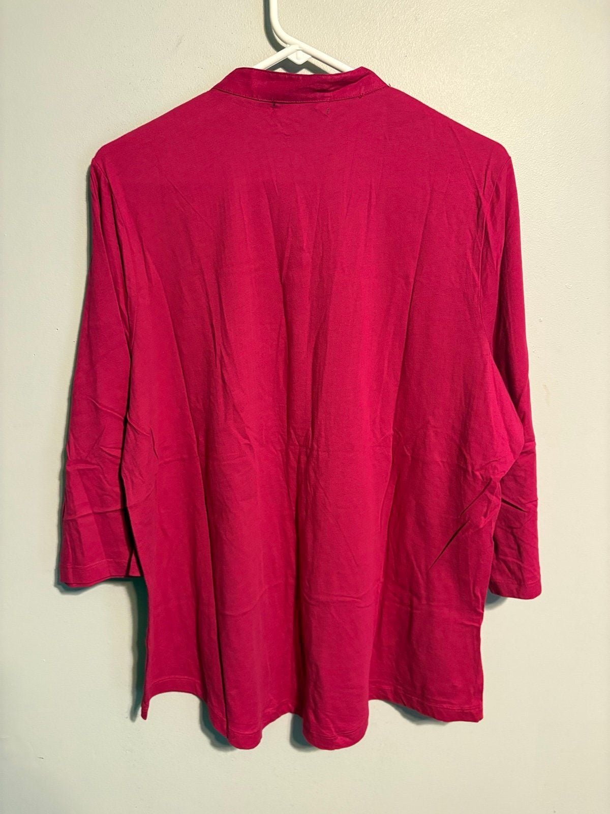 Lauren Ralph Lauren Women’s Pink Pleated Front Tunic Top 1X Button Blouse 6
