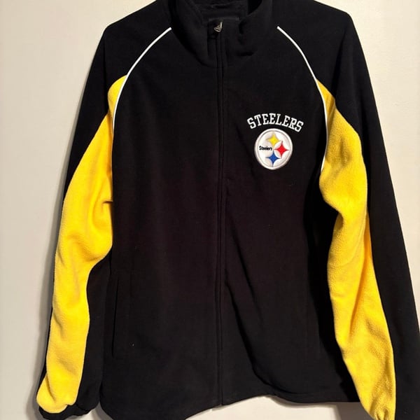 Pittsburgh Steelers NFL Men’s Medium Full-Zip Fleece Jacket