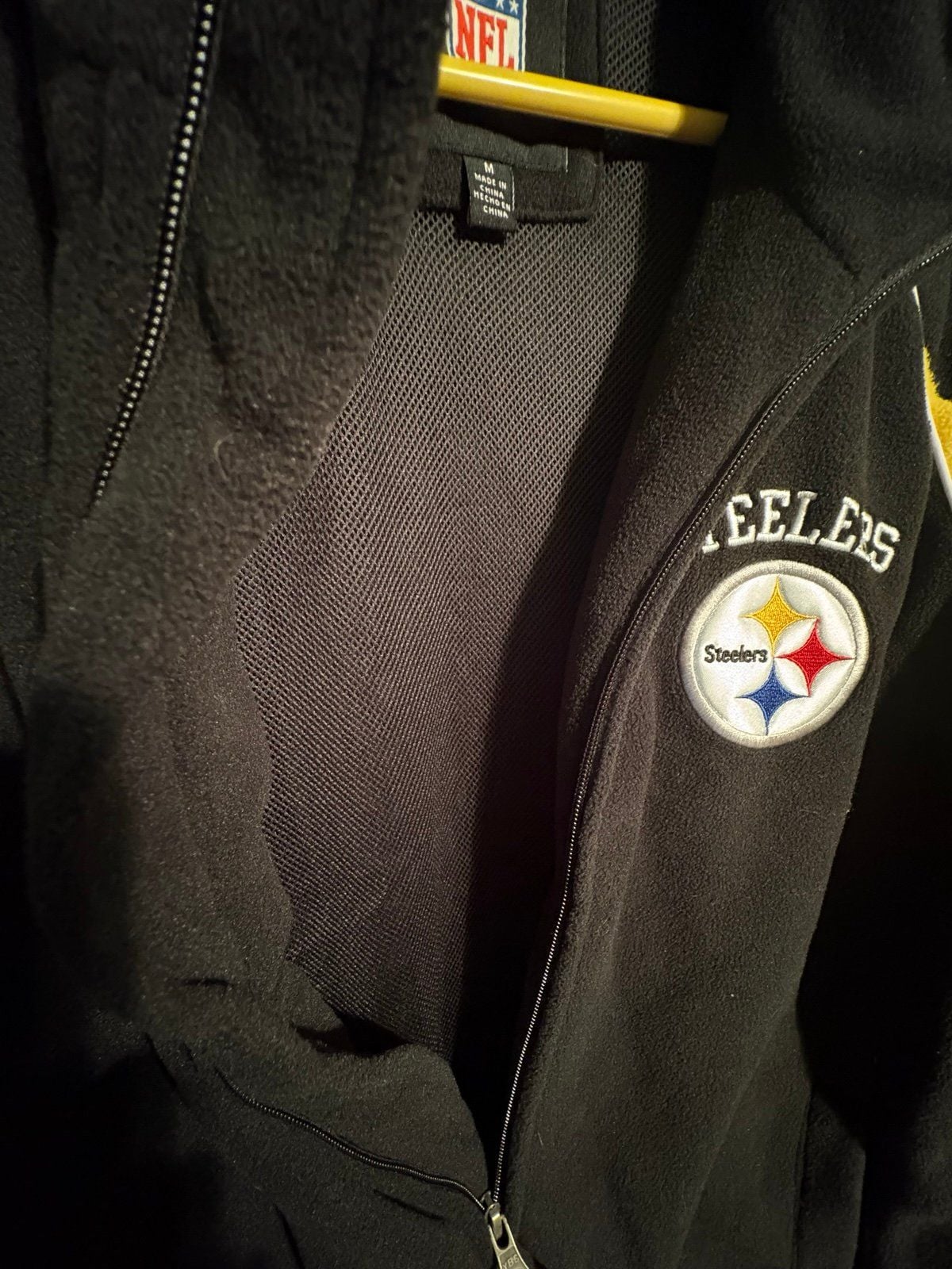 Pittsburgh Steelers NFL Men’s Medium Full-Zip Fleece Jacket 6