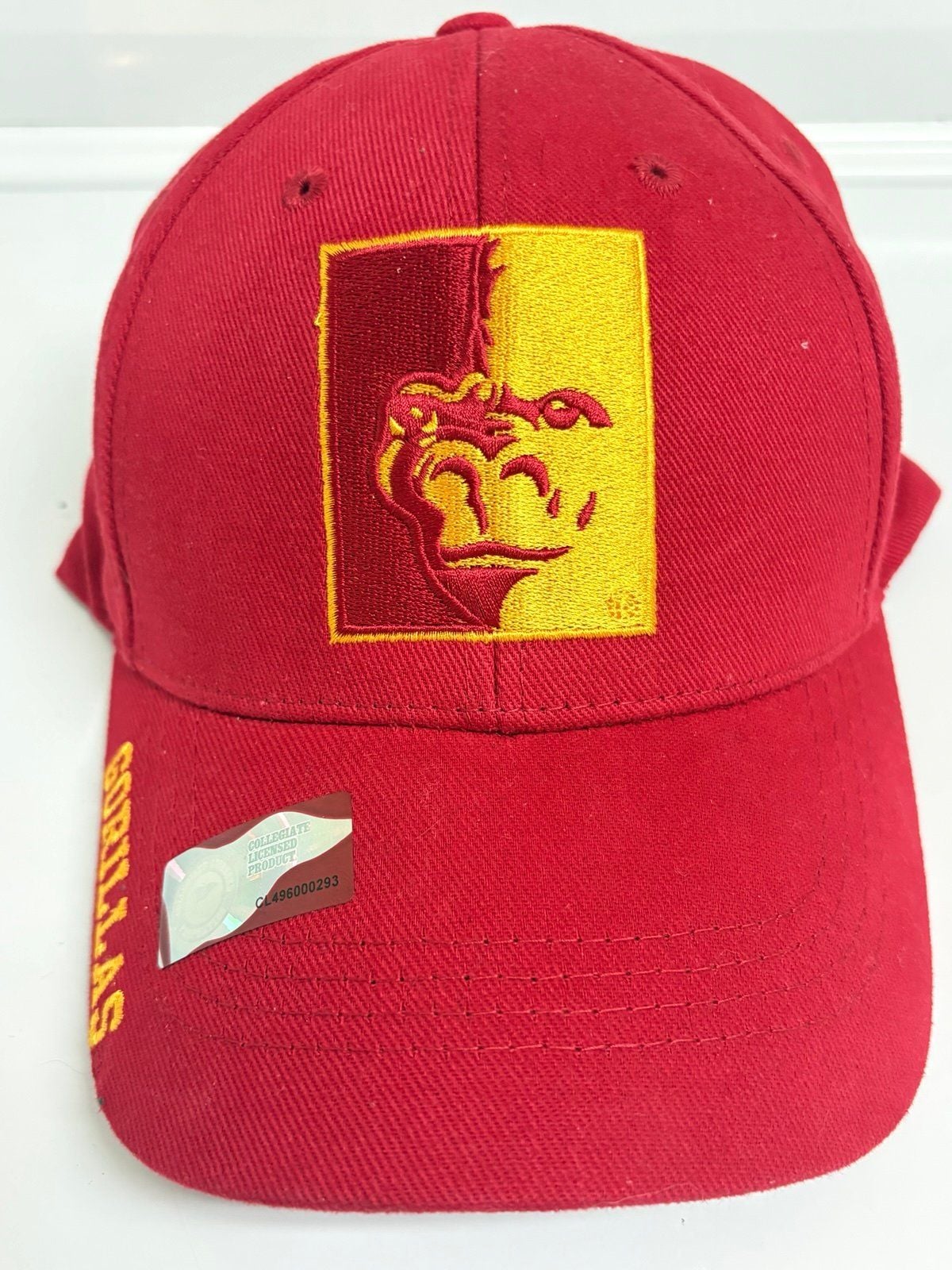 Pittsburg State Gorillas Hat – Red & Yellow Embroidered Logo – Russell Athletic 2