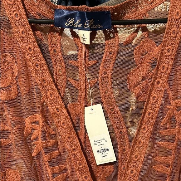 Blue Rain Terracotta Lace Swim Coverup 2