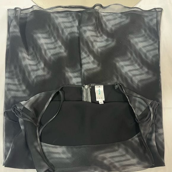 Jade Black and Grey Sheer Mini Dress 3