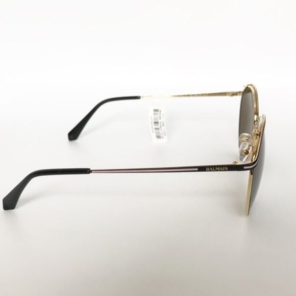 Balmain Round, Half-Rimmed Metal Sunglasses, NWT 8