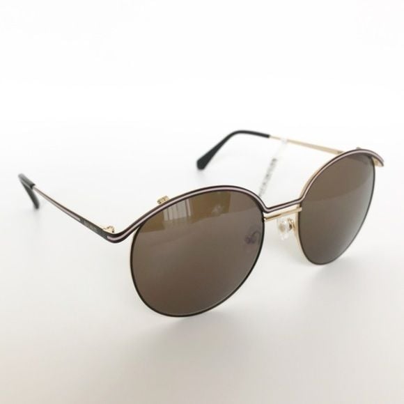 Balmain Round, Half-Rimmed Metal Sunglasses, NWT 5