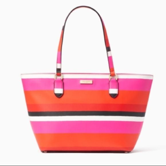 Kate Spade Laurel Way Bonita Stripe Tote & Wallet 2
