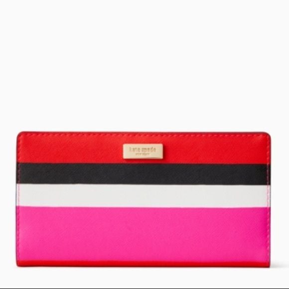 Kate Spade Laurel Way Bonita Stripe Tote & Wallet 6