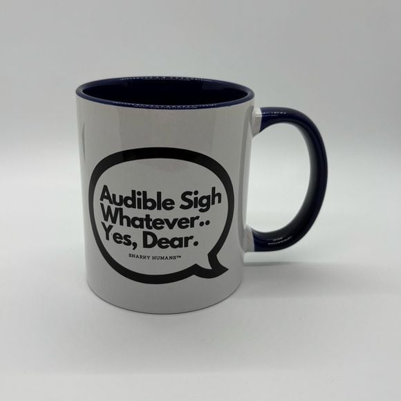 White and Blue Mug with Quote 6