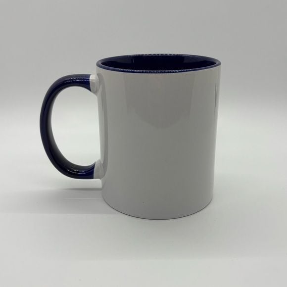 White and Blue Mug with Quote 2