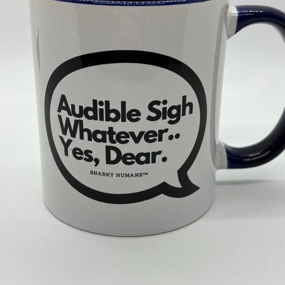 White and Blue Mug with Quote 5