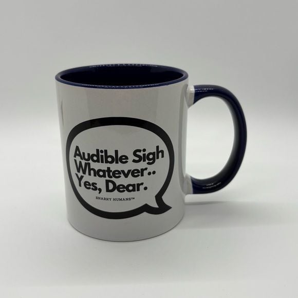 White and Blue Mug with Quote 1
