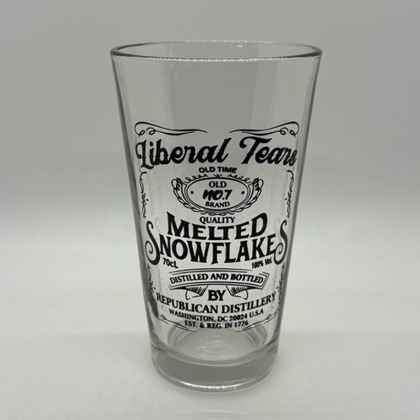 Liberal Tears Melted Snowflakes Glass