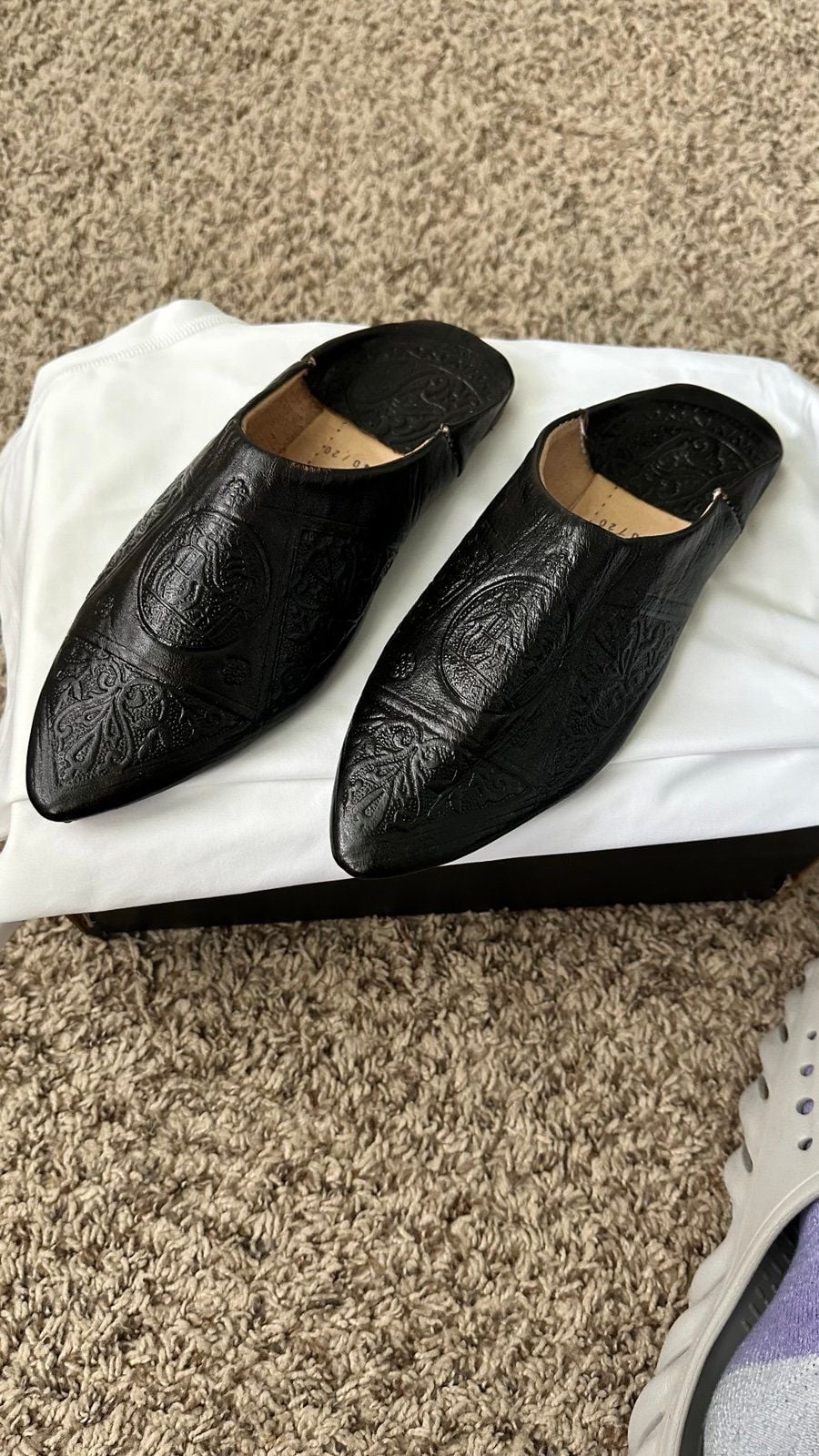 Moroccan Babouche Slippers (Also Called Balgha) Size 8 2