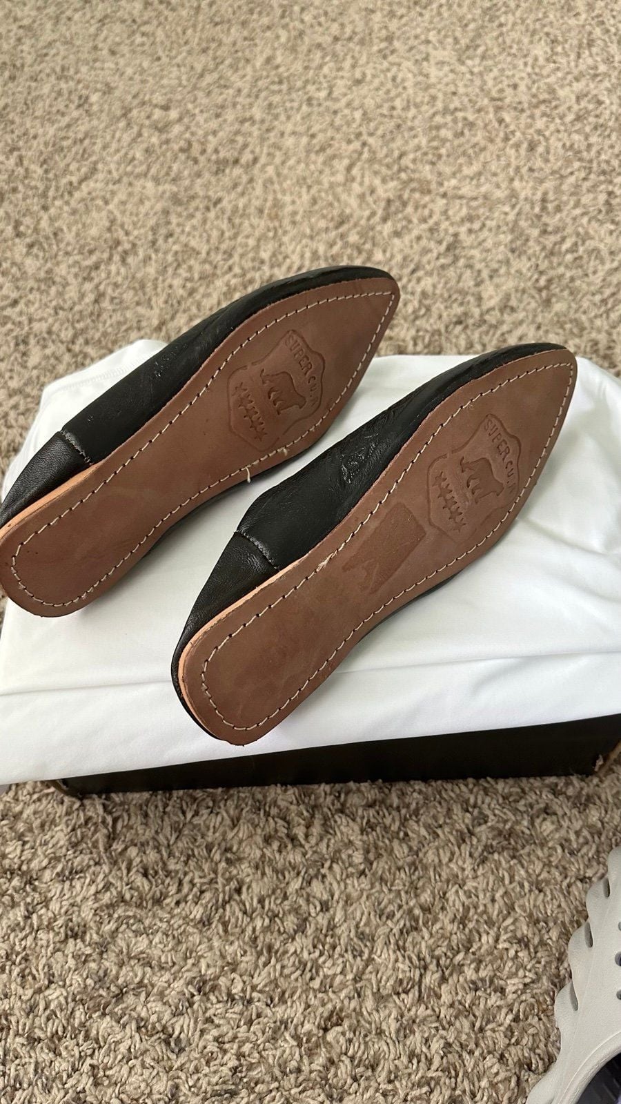 Moroccan Babouche Slippers (Also Called Balgha) Size 8 4
