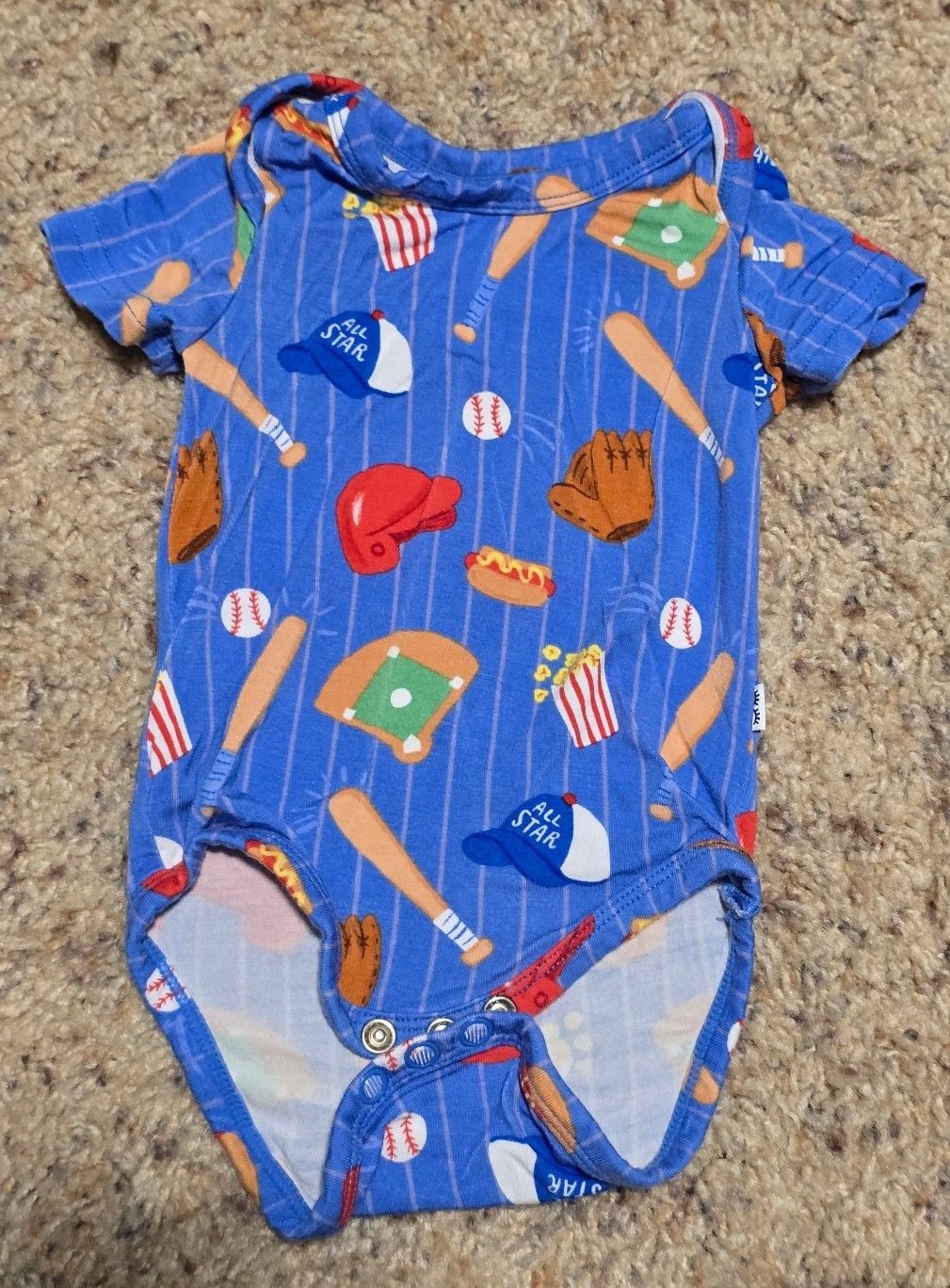 Little sleepies blue all star baseball bodysuit 3