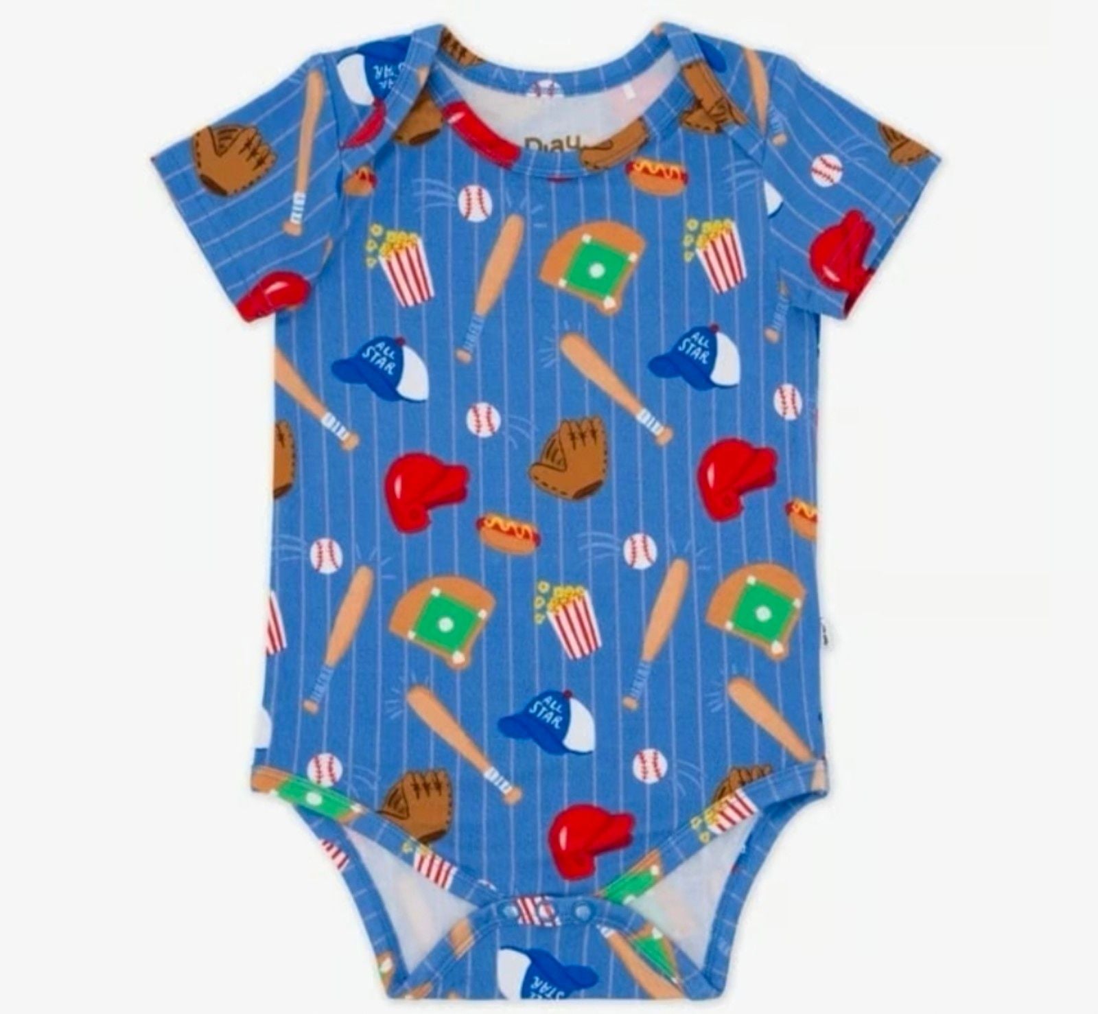 Little sleepies blue all star baseball bodysuit 2