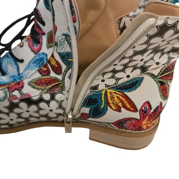 Kansas Dalia Potent Floral Lace-Up Ankle Boots EU 42 / US 11 7