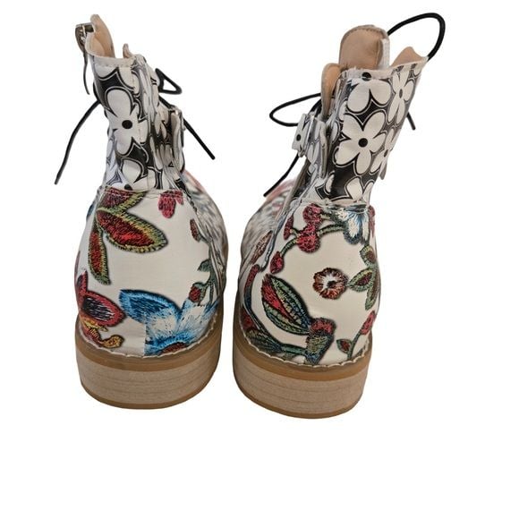 Kansas Dalia Potent Floral Lace-Up Ankle Boots EU 42 / US 11 10