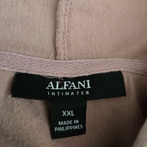 Alfani Velour Hoodie XXL Blush Pink | Soft Luxe Lounge Pullover Hooded Top 12