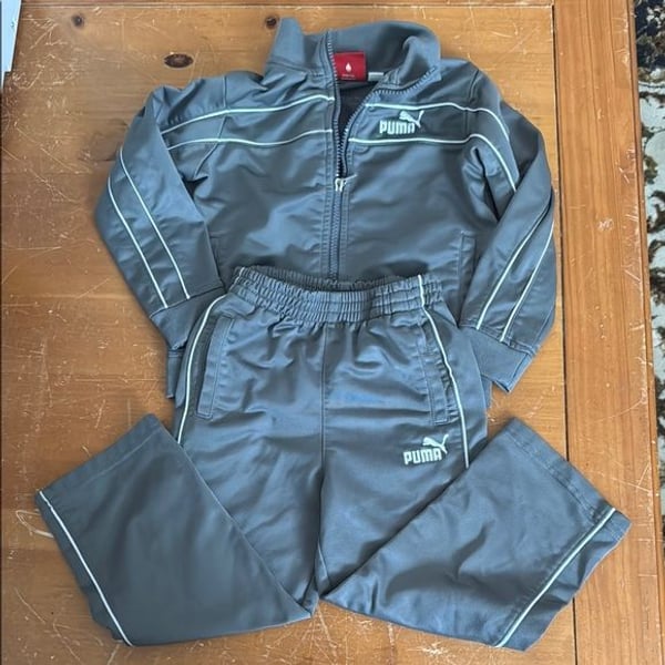 PUMA Charcoal/light grey Tracksuit with Logo