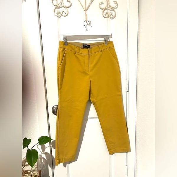 Express Mustard color columnist ankle mid-Rise pant size 10.