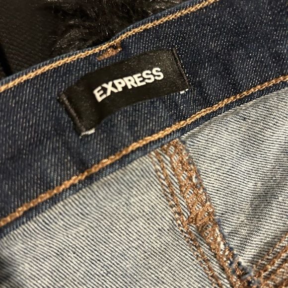 Express Women's Dark Blue High Rise Jeans 4