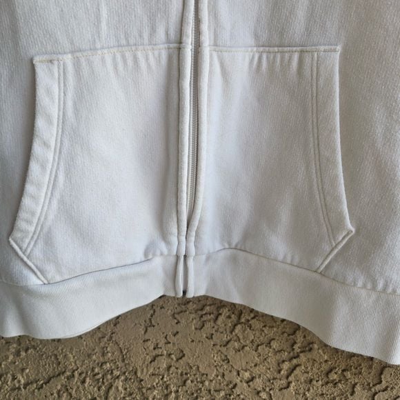 Victoria’s Secret PINK White Zip Hoodie | Love Pink Logo | Size Small 4