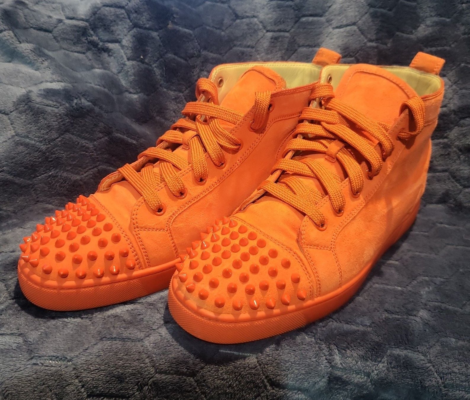 CHRISTIAN LOUBOUTIN Capucine Lou Spikes Suede Sneakers 2