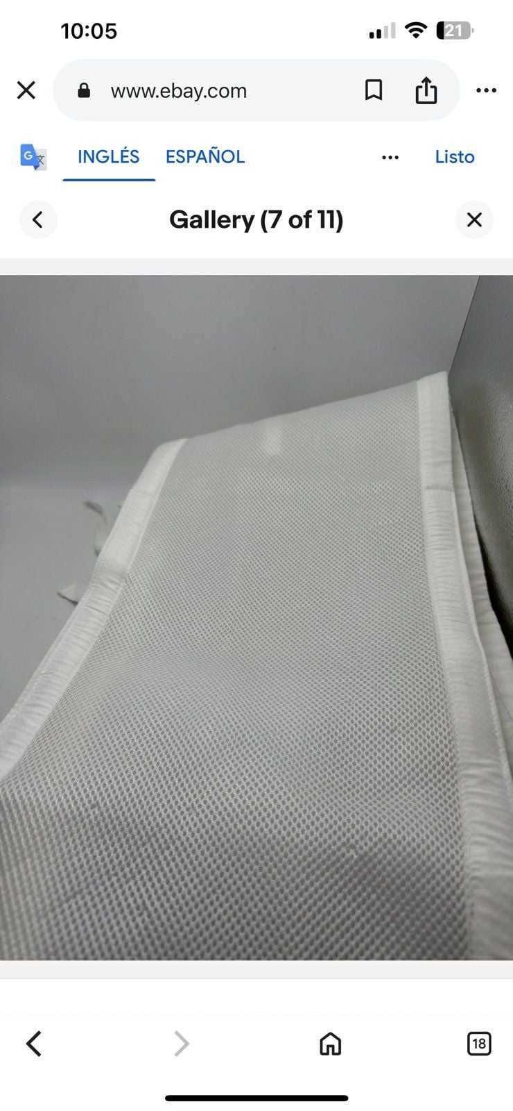 BreathableBaby Mesh Crib Liner - Safe & Breathable (White) 6