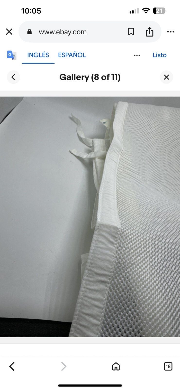 BreathableBaby Mesh Crib Liner - Safe & Breathable (White) 8