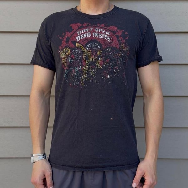 Vintage Pokémon Graphic T-Shirt, Zombie 'Don't Open Dead Inside' Pikachu Tee, Size M