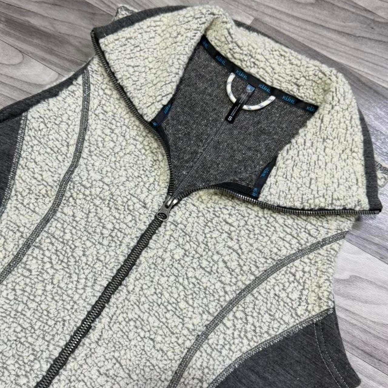Kuhl Women's Sherpa Hiking Fleece Vest - Gray & Cream - Size S 7
