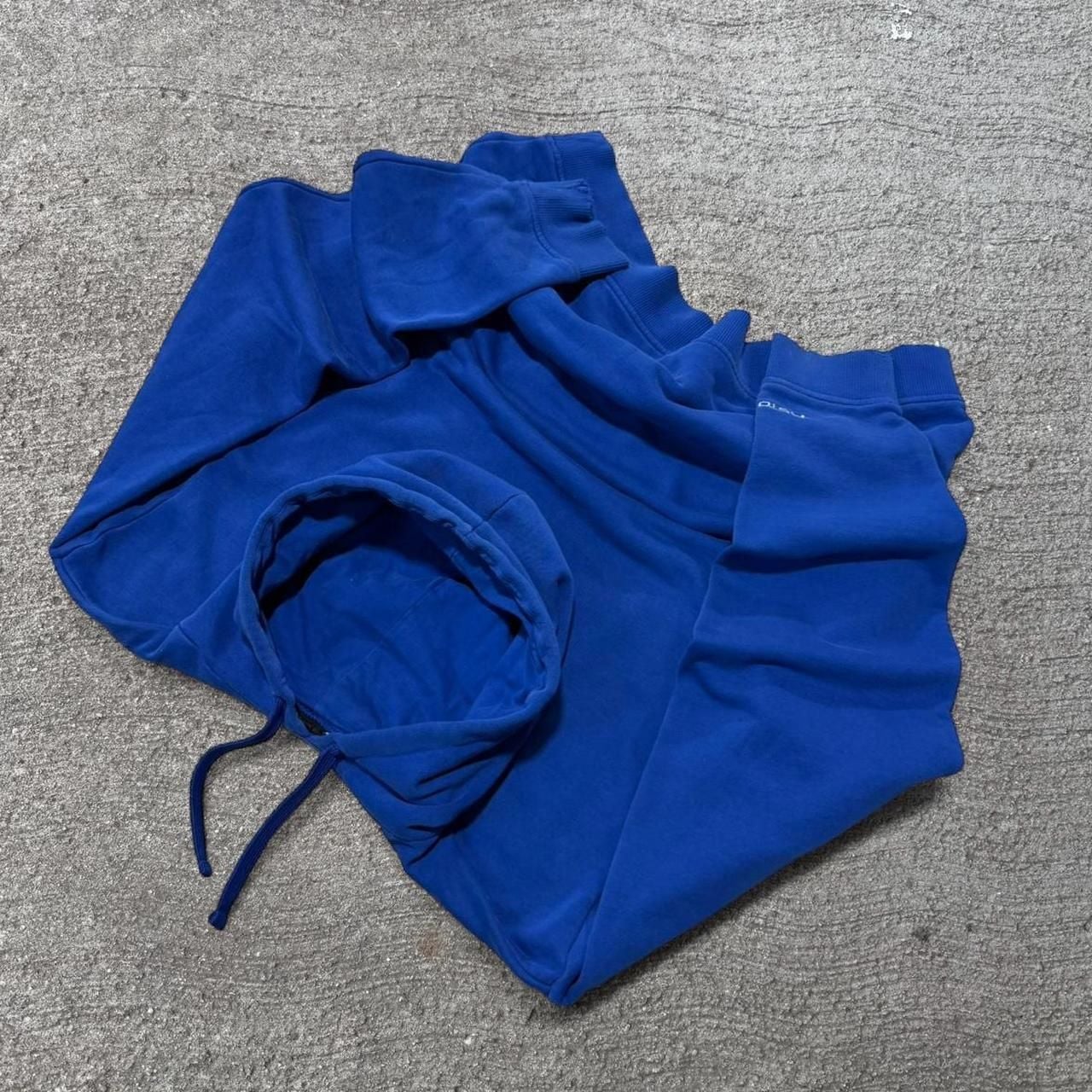 Under Armour Essential Logo Hoodie - Blue, Loose Fit, Size Large 4