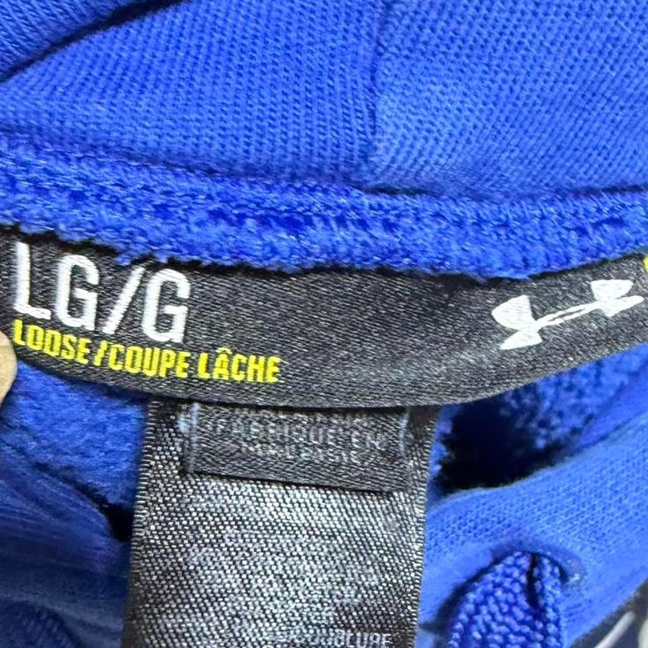 Under Armour Essential Logo Hoodie - Blue, Loose Fit, Size Large 5