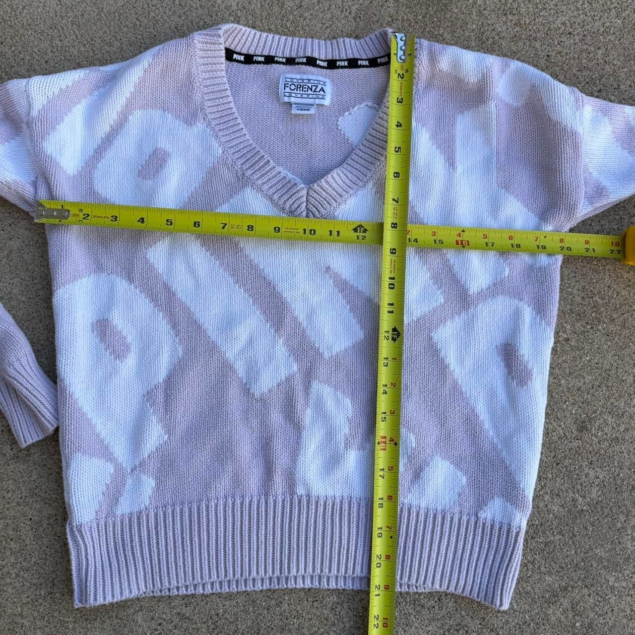 Vintage Y2K Victoria's Secret PINK Logo Knit Sweater, Lavender, XS 8