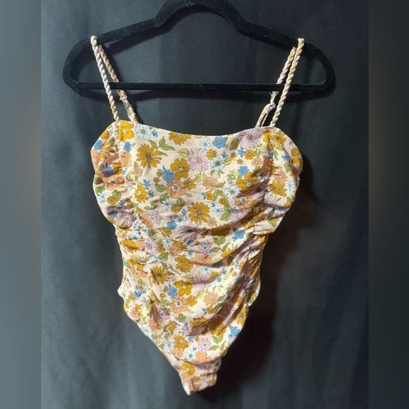 Floral Ruched Swimsuit 1