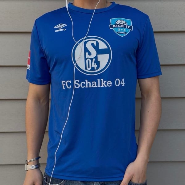 FC Schalke 04 Umbro Bundesliga Soccer Jersey, Blue, Men's Size Medium