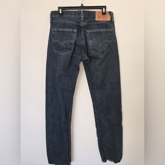 Levi’s 501 Original Button Fly Jeans W32 L34 Dark Wash Denim 3