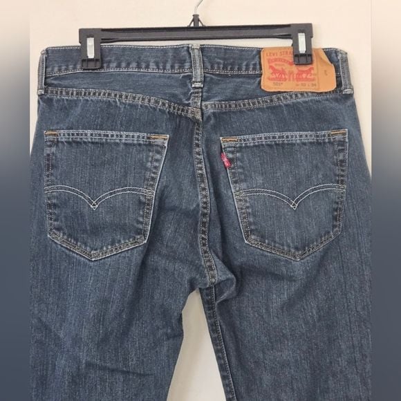 Levi’s 501 Original Button Fly Jeans W32 L34 Dark Wash Denim 5