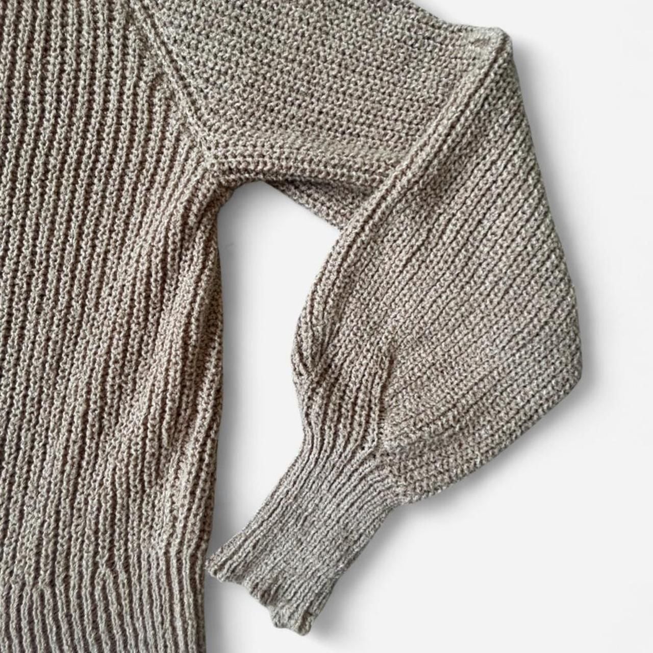 Harper Heritage Chunky Cropped Cardigan in Sandcastle, Size M 4