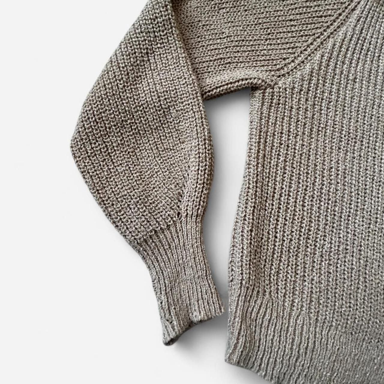 Harper Heritage Chunky Cropped Cardigan in Sandcastle, Size M 5