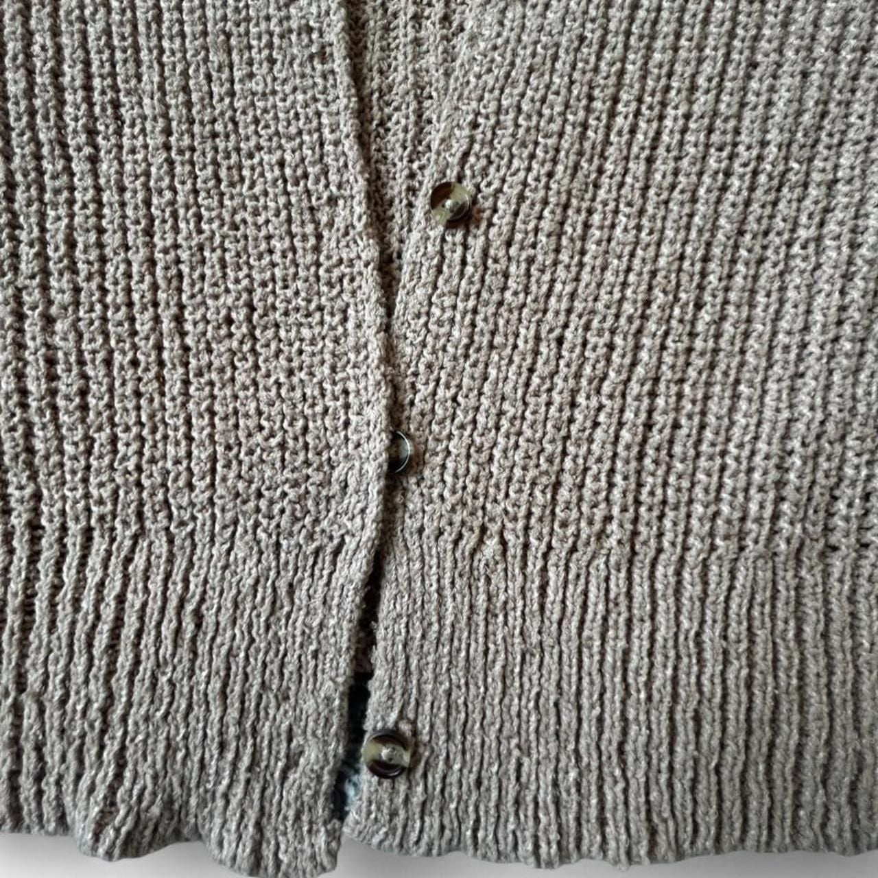 Harper Heritage Chunky Cropped Cardigan in Sandcastle, Size M 6