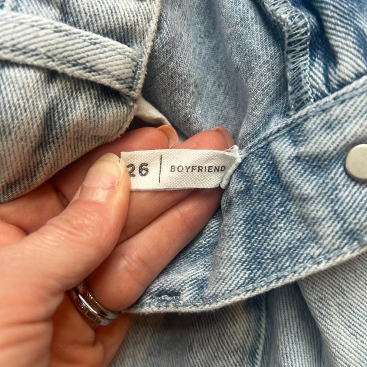 PacSun High-Rise Distressed 90s Boyfriend Jeans, Light Wash, Size 25 7