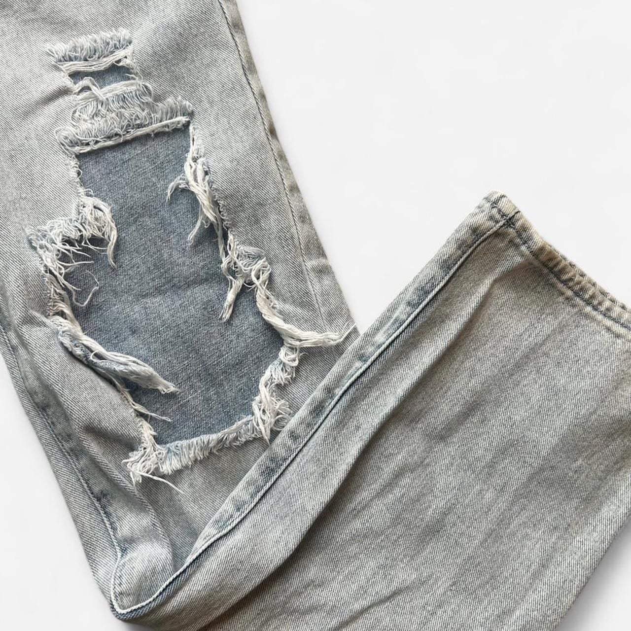 PacSun High-Rise Distressed 90s Boyfriend Jeans, Light Wash, Size 25 9