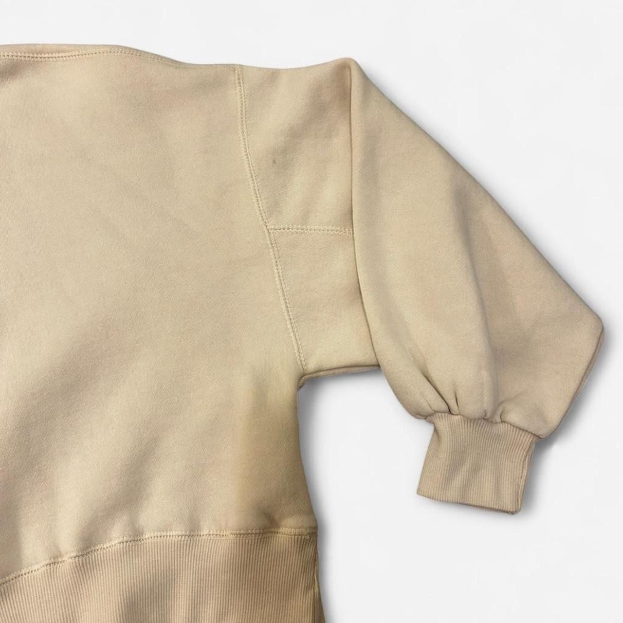 Relaxx by Exist Cream Cropped Crewneck Sweatshirt, Boxy Fit, Size Medium 9