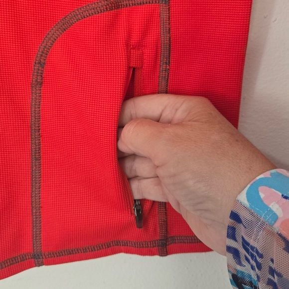 L.L. Bean Vibrant Red Waffle Knit Top 9