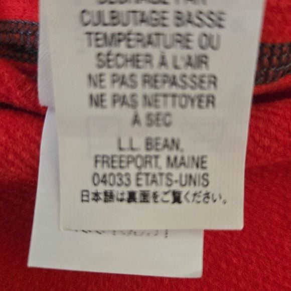 L.L. Bean Vibrant Red Waffle Knit Top 12