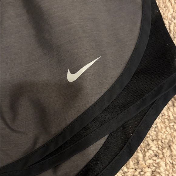 Nike Women's Charcoal and Black Athletic Shorts 3