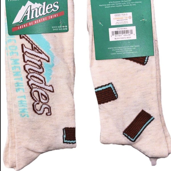 Odd Sox Andes Crazy Socks Mens 10-13 Crew Socks Novelty Gift Gag Funny