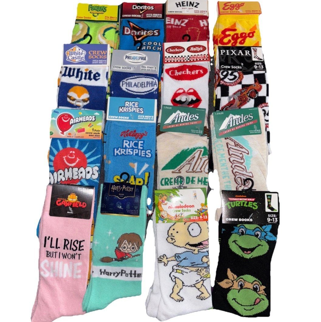 Odd Sox Pixar Crazy Socks Mens 9-13 Crew Socks Novelty Gift Gag Funny 2